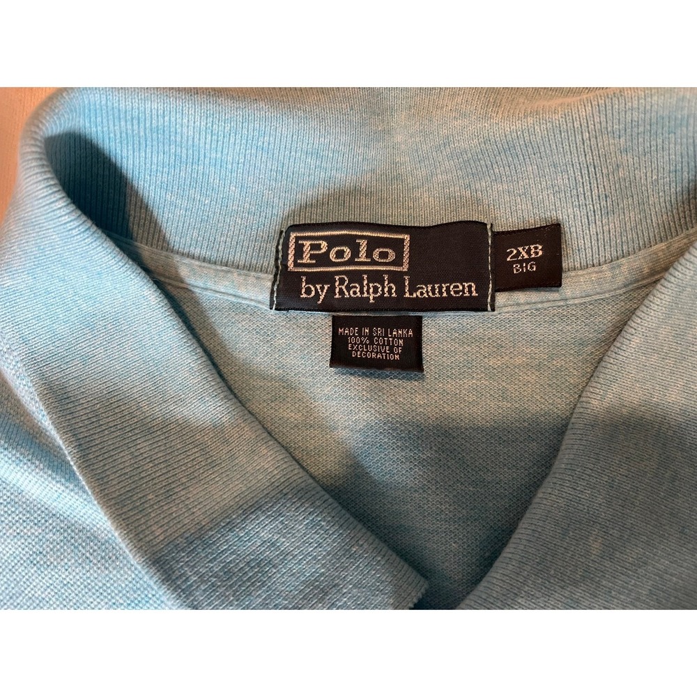 Polo by Ralph Lauren Mens 2XB Blue Polo Shirt Classic Fit Casual - Picture 3 of 7